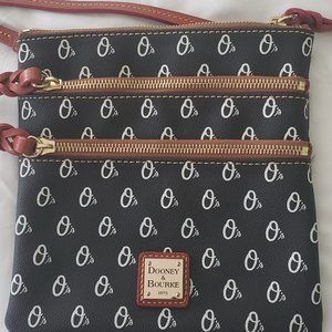 Baltimore Orioles Dooney & Bourke Triple Zip  Crossbody Purse